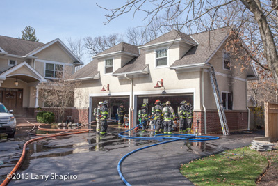 garage fire at 2639 Forest Glenn Trail in Riverwoods IL 4-18-16 Lincolnshire Riverwoods FPD Larry Shapiro photographer shapirophotography.net